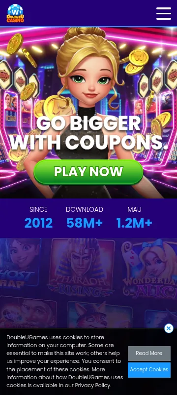 DoubleU Casino mobile play with slots and daily chip rewards